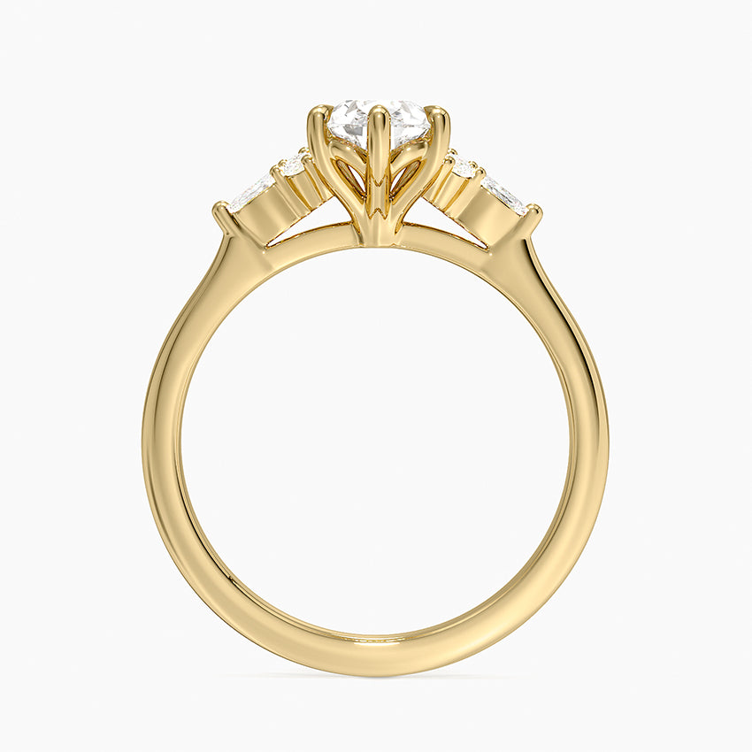 Nadia Perfect Fit Diamond Ring Yellow Gold 18k Pear Engagement Ring