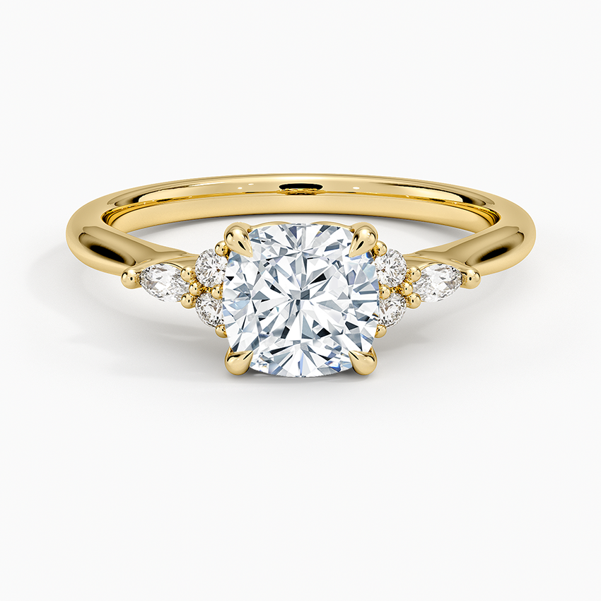 Nadia Perfect Fit Diamond Ring Yellow Gold 18k Cushion Engagement Ring