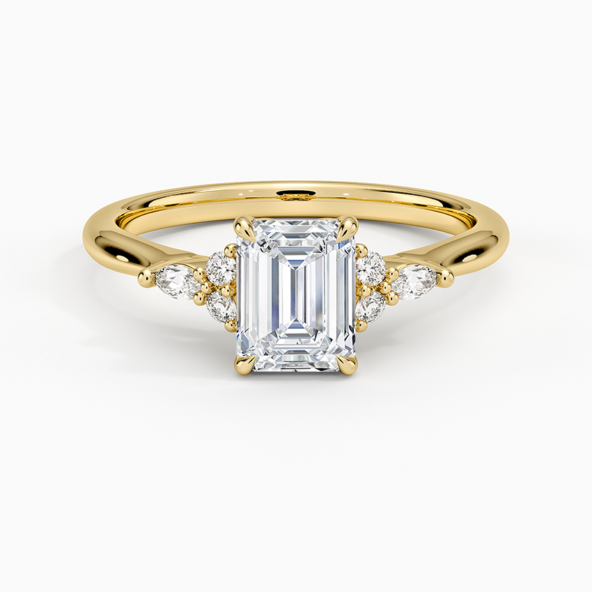 Nadia Perfect Fit Diamond Ring Yellow Gold 18k Emerald Engagement Ring