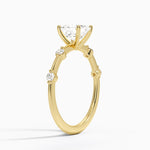 Aimee 1.4mm Diamond Ring Yellow Gold 18k Asscher Engagement Ring