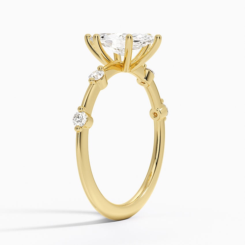 Aimee 1.4mm Diamond Ring Yellow Gold 18k Marquise Engagement Ring