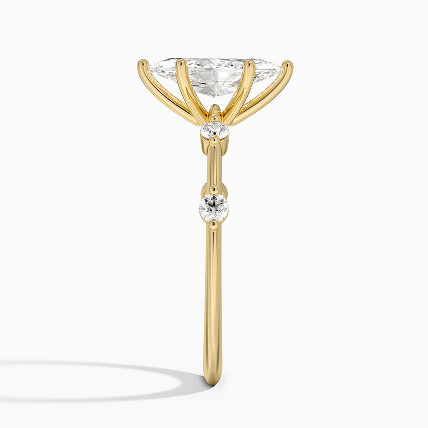 Aimee 1.4mm Diamond Ring Yellow Gold 18k Marquise Engagement Ring