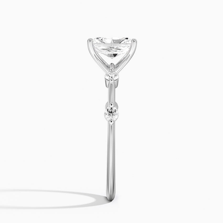 Aimee 1.4mm Diamond Ring Platinum Radiant Engagement Ring