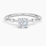 Aimee 1.4mm Diamond Ring Platinum Cushion Engagement Ring
