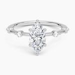 Aimee 1.4mm Diamond Ring Platinum Marquise Engagement Ring