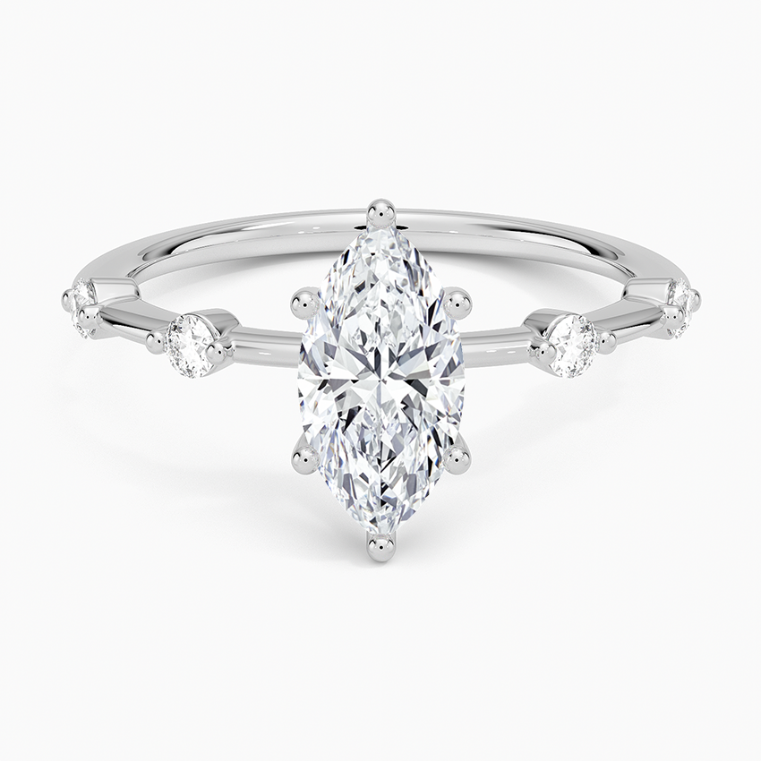Aimee 1.4mm Diamond Ring Platinum Marquise Engagement Ring