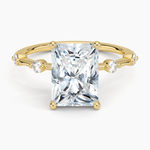Aimee 1.4mm Diamond Ring Yellow Gold 18k Radiant Engagement Ring