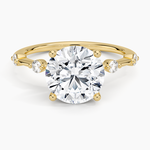 Aimee 1.4mm Diamond Ring Yellow Gold 18k Round Engagement Ring