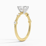 Mixed Metal Aimee Diamond Ring Yellow Gold 18k Asscher Engagement Ring