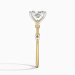 Mixed Metal Aimee Diamond Ring Yellow Gold 18k Radiant Engagement Ring