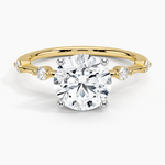 Mixed Metal Aimee Diamond Ring White Gold 18k Round Engagement Ring