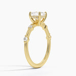 Aimee Hidden Halo Diamond Ring Yellow Gold 18k Asscher Engagement Ring