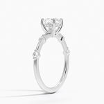 Aimee Hidden Halo Diamond Ring Platinum Cushion Engagement Ring