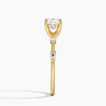 Aimee Hidden Halo Diamond Ring Yellow Gold 18k Cushion Engagement Ring
