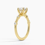 Aimee Hidden Halo Diamond Ring Yellow Gold 18k Round Engagement Ring