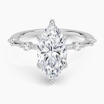 Aimee Hidden Halo Diamond Ring Platinum Marquise Engagement Ring