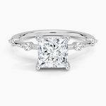 Aimee Hidden Halo Diamond Ring Platinum Princess Engagement Ring