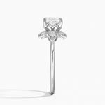 Luxe Fiore Diamond Ring Platinum Asscher Engagement Ring