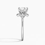Luxe Fiore Diamond Ring Platinum Heart Engagement Ring