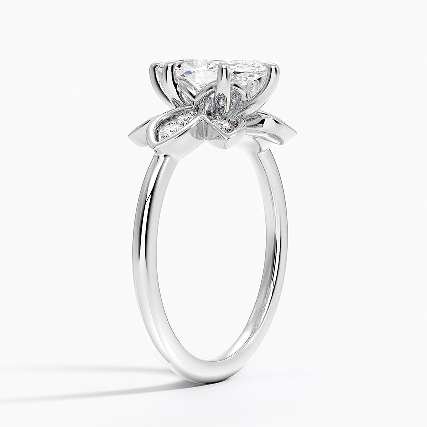 Luxe Fiore Diamond Ring Platinum Marquise Engagement Ring