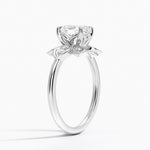 Luxe Fiore Diamond Ring Platinum Oval Engagement Ring