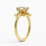 Luxe Fiore Diamond Ring Yellow Gold 18k Pear Engagement Ring