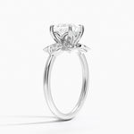 Luxe Fiore Diamond Ring Platinum Princess Engagement Ring
