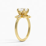 Luxe Fiore Diamond Ring Yellow Gold 18k Princess Engagement Ring