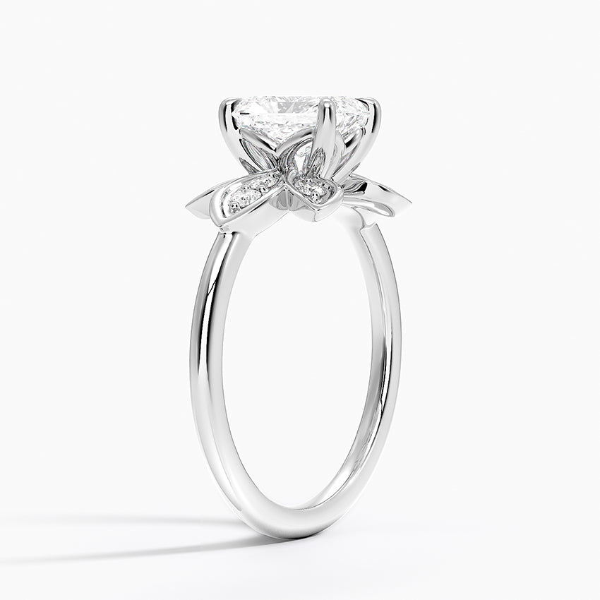 Luxe Fiore Diamond Ring Platinum Radiant Engagement Ring