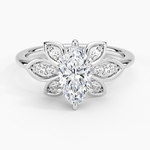 Luxe Fiore Diamond Ring Platinum Marquise Engagement Ring
