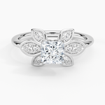 Luxe Fiore Diamond Ring Platinum Princess Engagement Ring