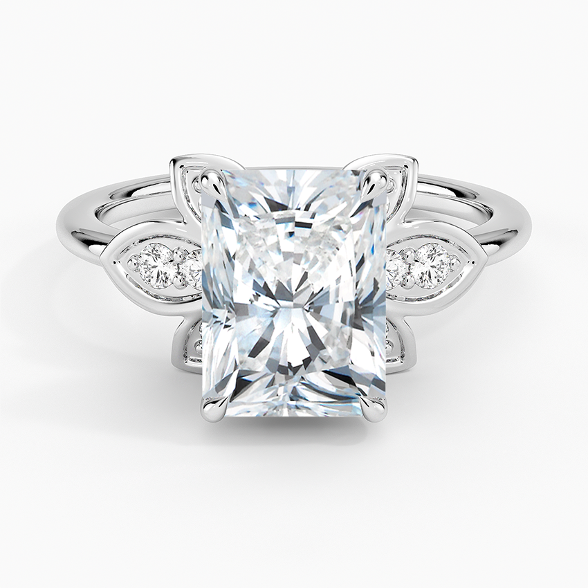 Luxe Fiore Diamond Ring Platinum Radiant Engagement Ring