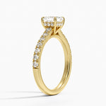 Grand Lissome Diamond Ring Yellow Gold 18k Asscher Engagement Ring