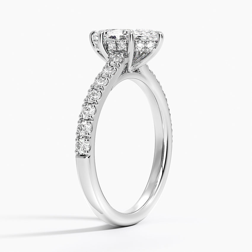 Grand Lissome Diamond Ring Platinum Marquise Engagement Ring