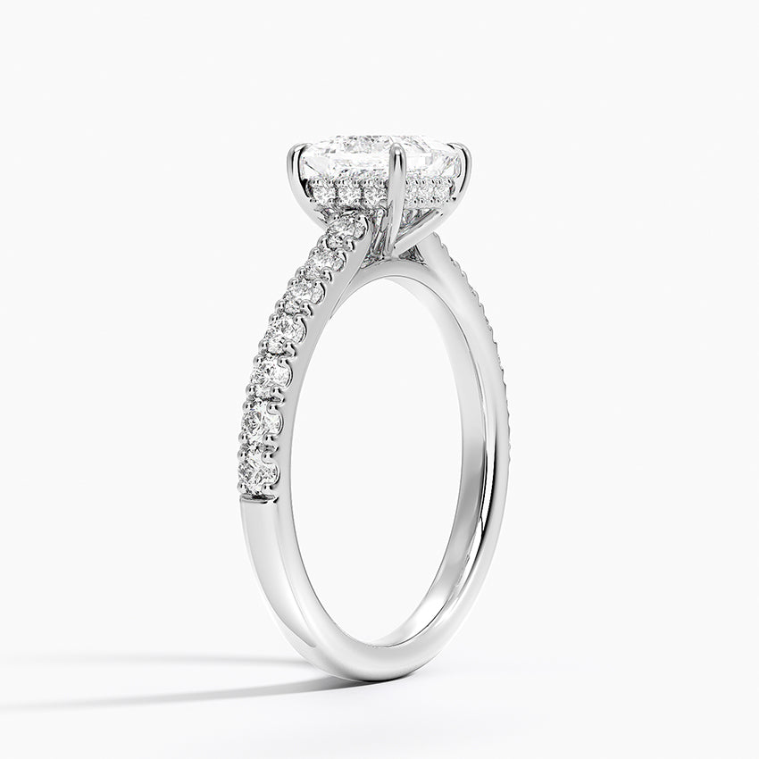 Grand Lissome Diamond Ring Platinum Princess Engagement Ring