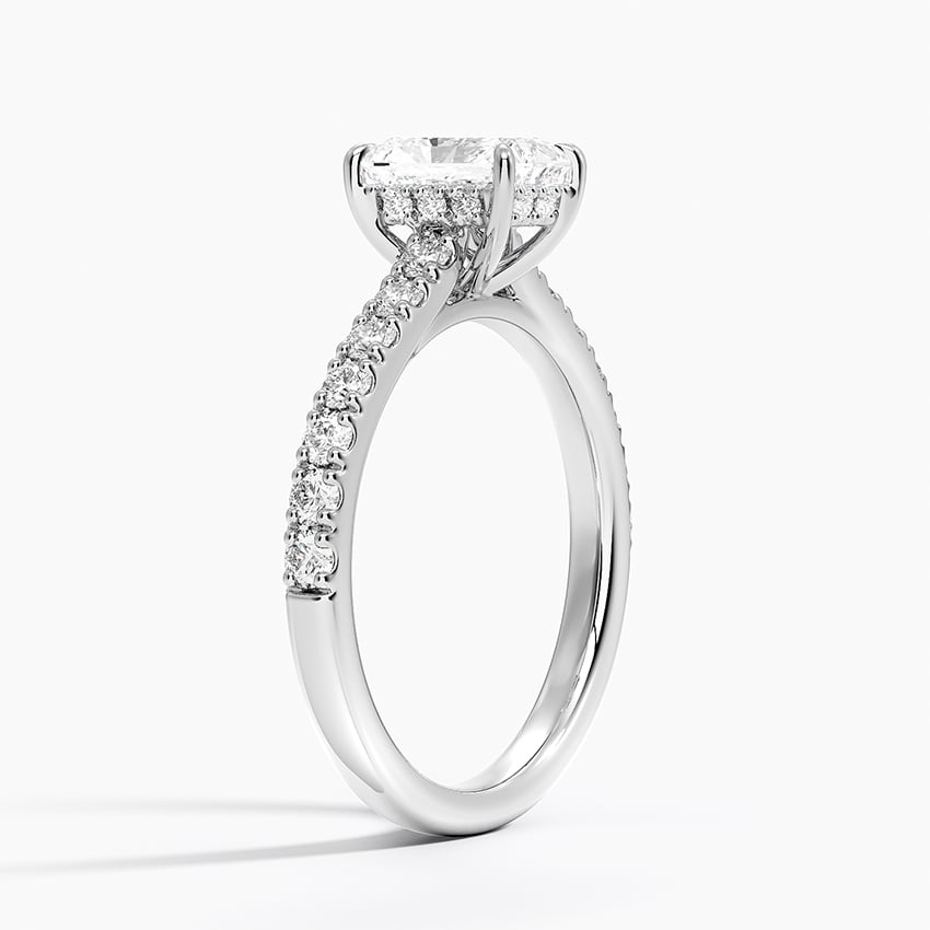 Grand Lissome Diamond Ring Platinum Radiant Engagement Ring