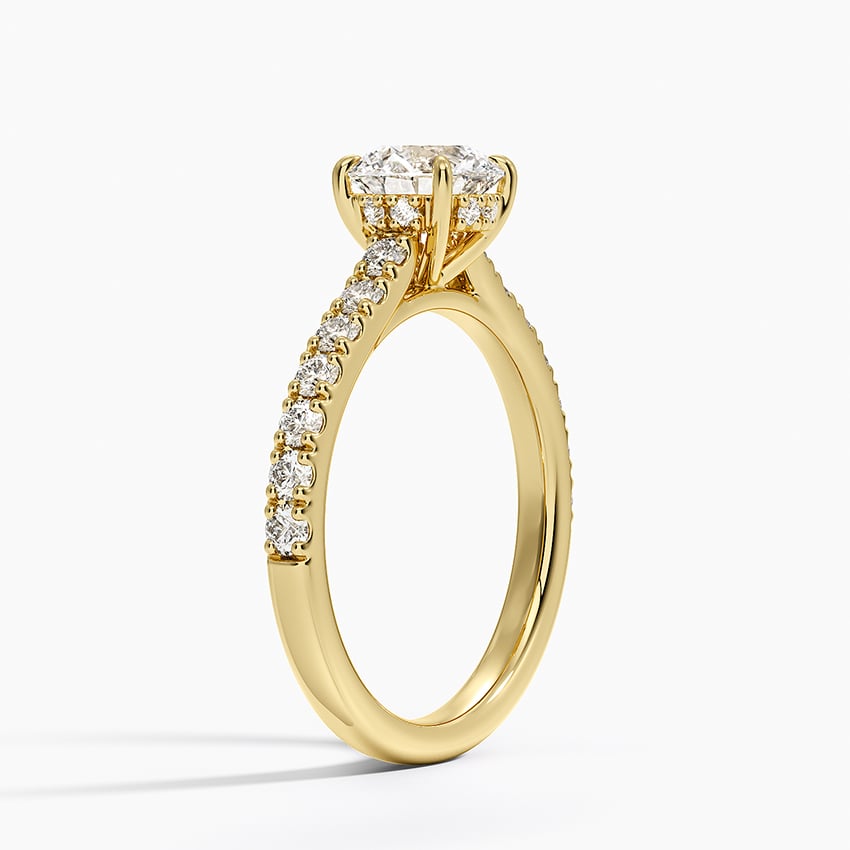 Grand Lissome Diamond Ring Yellow Gold 18k Round Engagement Ring