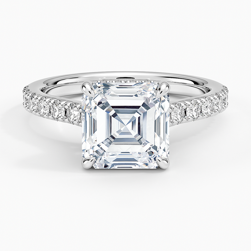 Grand Lissome Diamond Ring Platinum Asscher Engagement Ring