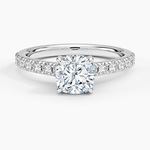 Grand Lissome Diamond Ring Platinum Cushion Engagement Ring