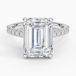 Grand Lissome Diamond Ring Platinum Emerald Engagement Ring
