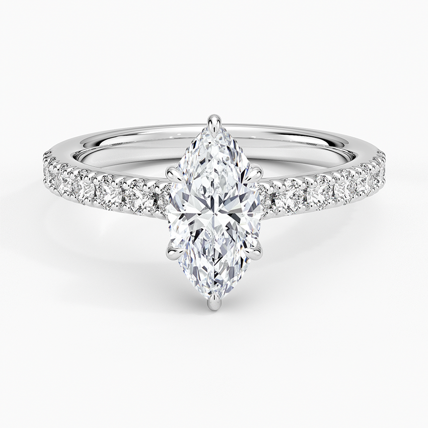 Grand Lissome Diamond Ring Platinum Marquise Engagement Ring