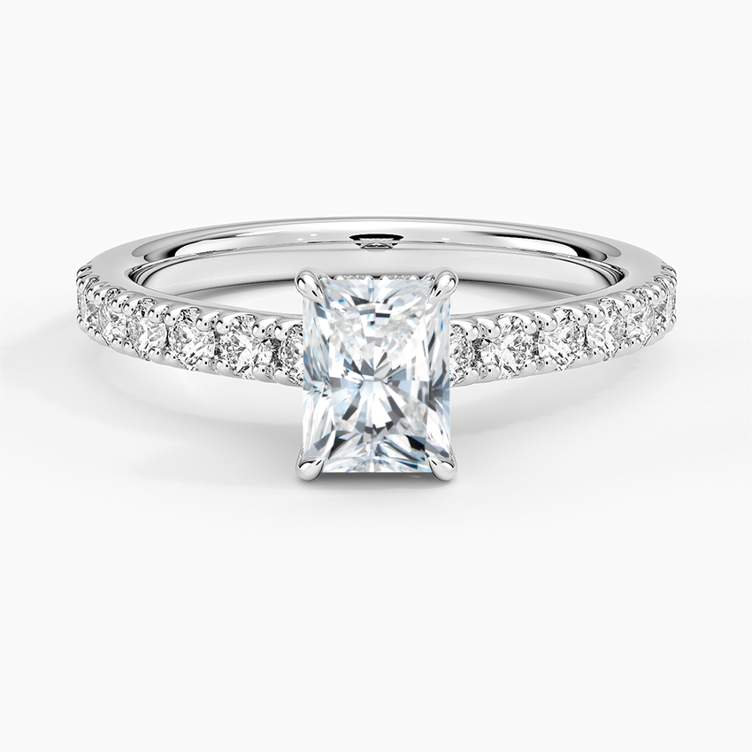 Grand Lissome Diamond Ring Platinum Radiant Engagement Ring