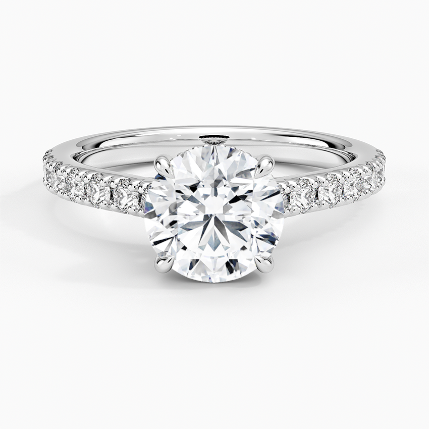 Grand Lissome Diamond Ring Platinum Round Engagement Ring