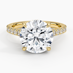 Grand Lissome Diamond Ring Yellow Gold 18k Round Engagement Ring