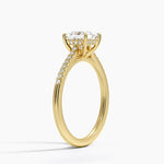Lissome Half Coverage Diamond Ring Yellow Gold 18k Princess Engagement Ring