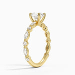 Versailles Three-Quarter Coverage Diamond Ring (1/2 ct. tw.) Yellow Gold 18k Cushion Engagement Ring