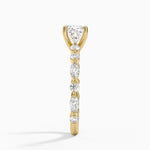 Versailles Three-Quarter Coverage Diamond Ring (1/2 ct. tw.) Yellow Gold 18k Cushion Engagement Ring
