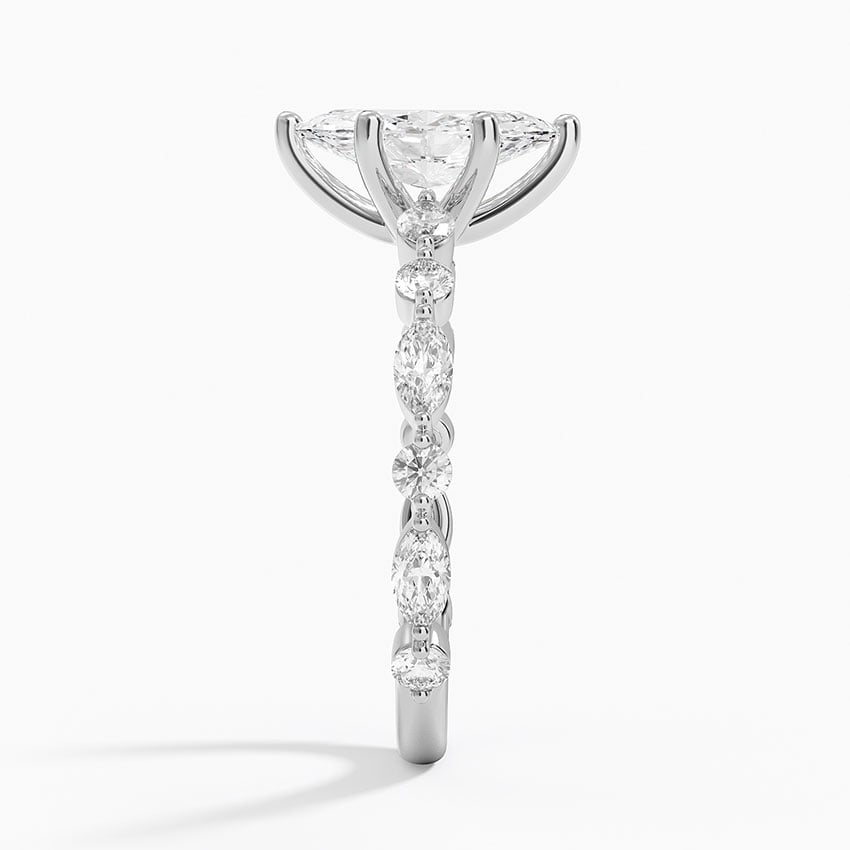 Versailles Three-Quarter Coverage Diamond Ring (1/2 ct. tw.) Platinum Marquise Engagement Ring