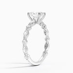 Versailles Three-Quarter Coverage Diamond Ring (1/2 ct. tw.) Platinum Oval Engagement Ring