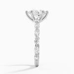Versailles Three-Quarter Coverage Diamond Ring (1/2 ct. tw.) Platinum Pear Engagement Ring